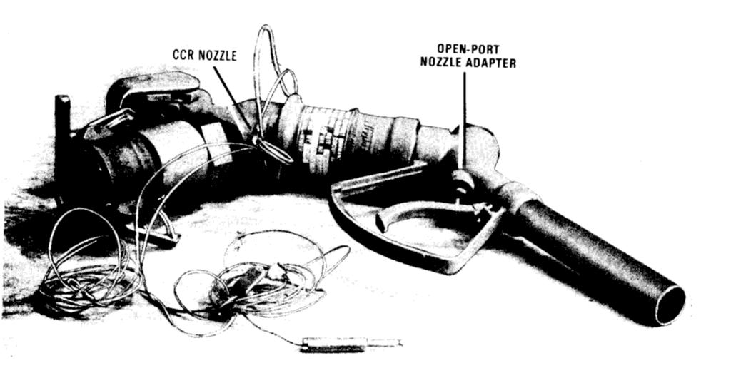 Figure 14-5. CCR open-port (gravity-fill) nozzle adapter mated to the CCR nozzle Figure 14-6.