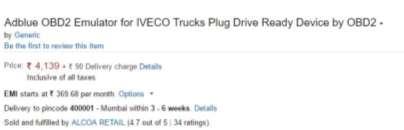 SCR vehicle PARC is a few thousand Cheat technologies available online to avoid AdBlue (OBD