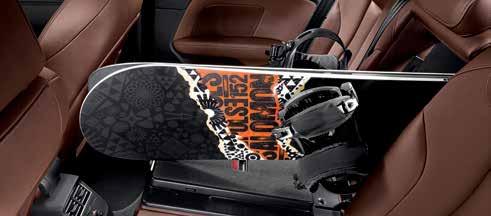 For the practical and safe transportation of long objects, up to 4 pairs of skis or 2 snowboards. Only in combination with Through-load facility (3NU) n n n n 62.50 75.