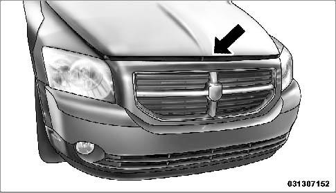 UNDERSTANDING THE FEATURES OF YOUR VEHICLE 125 3 Hood Release Lever 2. Move the safety catch located under the front edge of the hood, near the center and raise the hood.