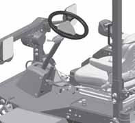 STEERING WHEEL DJUSTMENT STEERING TILT CONTROL When the operators seat is in the correct position to operate the traction pedal comfortably.