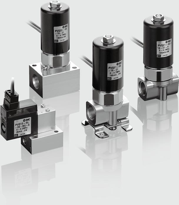 Compact Proportional Solenoid Valve Series Repeatability: % or less Hysteresis:1% or less Fluid Flow rate control range Note)
