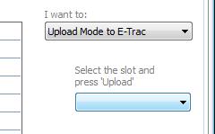 Uploading Mode Settings 11 Xchange allows you to upload the current Mode Settings to your E-Trac.