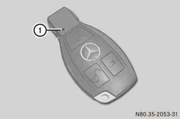Key 79 Mercedes-Benz recommends that you have the battery changed at a qualified specialist workshop.
