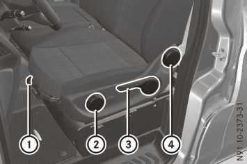 94 Seats Seats, steering wheel and mirrors! To avoid damage to the seats and the seat heating, observe the following information: Rdo not spill any liquids on the seats.
