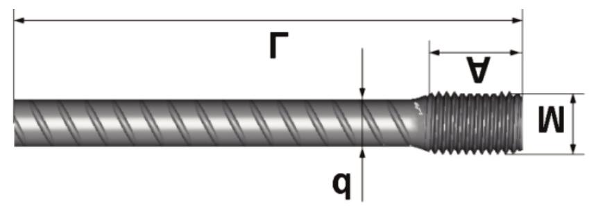 TSE Male Couplers Length Thread Dimensions L M (Metric) A d Reinforcement Steel Tensile Force (kn) Rated Section (mm 2 ) TSE120375 375 16 22 12 56.5 113.0 TSE120575 575 16 22 12 56.5 113.0 TSE120625 625 16 22 12 56.