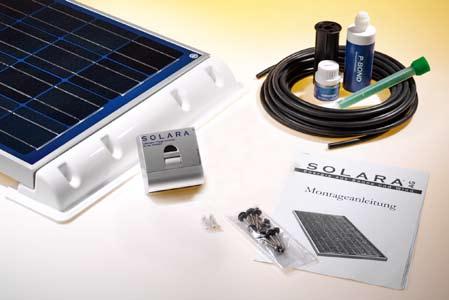 accessories for easy installation SOLARA Complete Solutions The easy DIY kit for solar energy SOLARA complete solution kits include all necessary items that are needed to install a functional solar