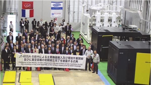 Since the JT-60SA construction started on 28 January 2013 by installation of the cryostat base fabricated in Spain,