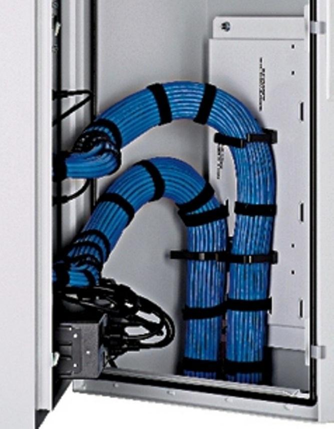 Figure 7: Copper Cable Routing showing Switch-A on the left and Switch-B cables on the