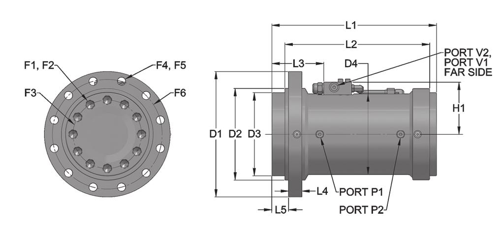 Catalog HY341000 L30 Dimensional Data Shaft and Mounting Flange L30 Flange Mount Specifications Drive Torque inlb @ 3,000 psi (Nm @ 207 bar) Holding Torque inlb @ 3,000 psi (Nm @ 207 bar) Moment