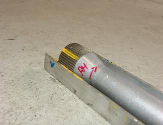 (photo 20A) Starting with one end of the RH Torsion Bar, mark any of the spline