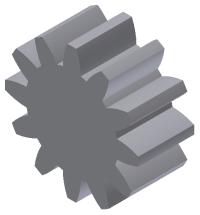 Move the cursor over the top edge of a gear tooth.