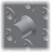 Note that this is an improved design from the square hole created on the small spur gear.