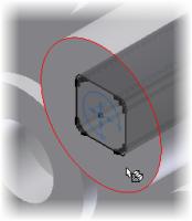 Select the front face of the extrusion. Note that a check mark is added to Profile Plane1 in the dialog box. 4.