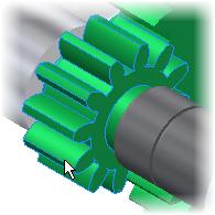 Click Drive Constraint. 6. In the graphics window, click and drag the small gear.