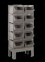lbs /Each CB314 CB315 4 50 Stackracks Stackracks are designed to be teamed up with Stackbins to create a heavy-duty storage system Stackracks allow for bins to be removed easily from a setup Can