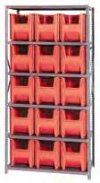 CD581 CB843 CD582 /Each Giant Stack Container shelf Units Organize, store and easily access your parts with a complete bin centre Strong steel