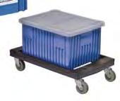 stacking ridge assures containers will stack securely with or without covers One set of cardholder snaps and security tie holes on two ends included on DC models only Full range of optional