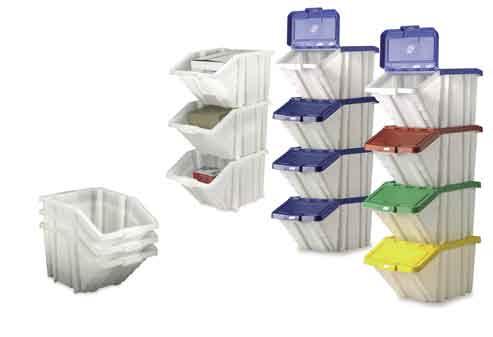 Topstore - Multi-functional Containers Multi-functional sorting storage bin with lids. Supplied in packs of 4 with various lid colour options available.