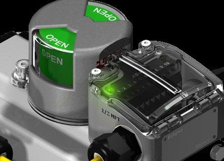 Extremely compact, rugged enclosure integrates position sensors, communication, electronics, and power outputs for solenoids. 8.