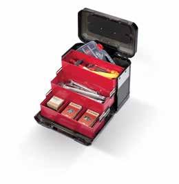 Robust organizer Can accommodate a lot, can withstand a lot The rolling space miracle Semi-fold-out front panel 1 cable holder in the lid 1 fixed partition with 15 sewn in pockets and 1 push-in