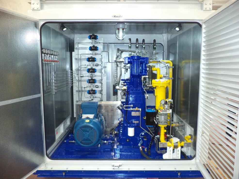 The CUBOGAS systems, thanks to the efficient reciprocating compressor, can adapt themselves to a variety of intake pressures without COMPACT, ADAPTABLE PRODUCT AND COST EFFECTIVE compromising the