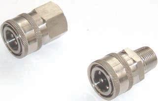 37 QUICK COUPLERS AND CONNECTIONS BRASS COUPLERS PART NUMBER INLET QTY LIST PRICE 24.0067 1/4 NPT F 5500 psi 25 6.00 24.0068 1/4 NPT M 5500 psi 25 6.
