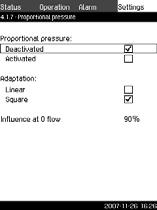 Functions ydro MPC Proortional ressure Examle: Influence at 0 flow (Q0) = Pressure loss in suly ie x / setoint. Influence at 0 flow (Q0) = 1 bar x / 6 bar = 16.67 %.