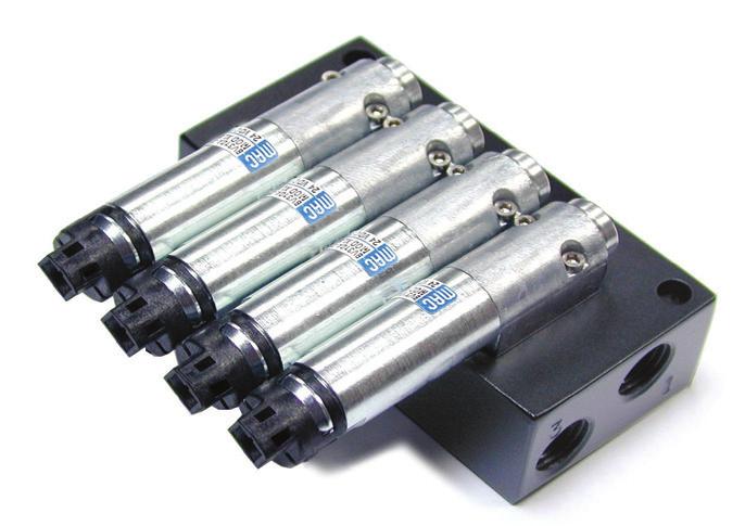 Function Flow [max] Manifold mounting Series 3/ NC, Universal Up to 0.08 Cv Manifold mount - Non plug-in BV310A OPEATIONAL BENEFITS 1. Short stroke with high shifting forces.