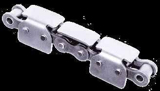 ADATED ROLLER CHAINS Conveyor Chains Type KC Derived from ISO 606 ALICATIONS These chains are usually used for small conveyors using two chains moving on a rail guided by rollers and vertical lugs.