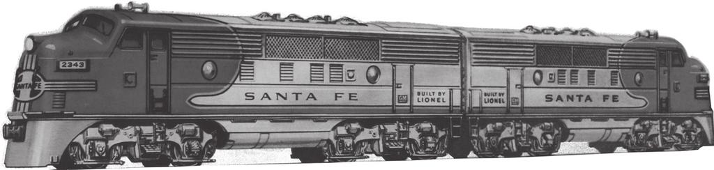 Instructions for Operating LIONEL NO. 2343 DIESEL LOCOMOTIVE Lionel No. 2343 Santa Fe twin diesels are accurate replicas of General Motors EMD F3.