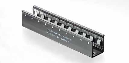 DEUTSCH CTJ3 Series Metallic Rails VERSATILE Designed to hold up to 50 variations Elongated mounting holes for easy installation Available in sizes ranging from 2 to 40 LIGHT WEIGHT Extruded aluminum