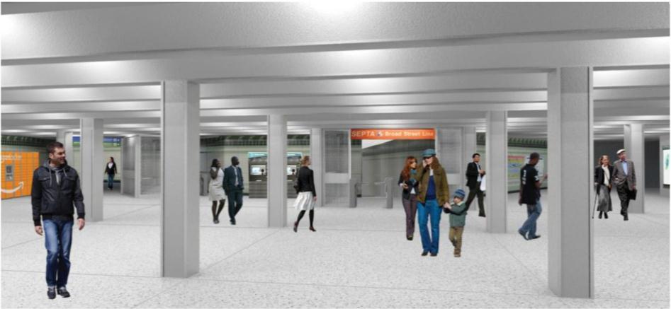 A GLIMPSE AT THE FUTURE CENTER CITY CONCOURSES AND THIS.