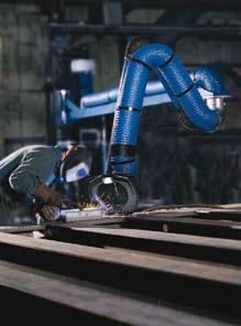 The applications can be welding, laser or hand plasma cutting, metal spraying, grinding where lots of spatter is generated, or other industrial processes where a perfectly balanced and easily