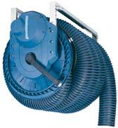 Exhaust Hose Reel 865 Electric motor driven The best solution in workshops with a high ceiling, where overhead cranes etc. have to be considered, or where high vehicles must pass.