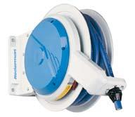Nederman Hose Reel Series 884 Heavy duty hose reel for long and heavy hoses. Made of epoxy coated die-cast aluminium. Ball bearings in drum and swivel. Fully protected inner mechanisms. Weight incl.