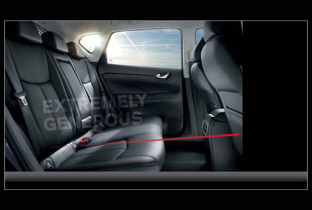BEST-IN-CLASS Thanks to best-in-class leg room, your rear passengers can