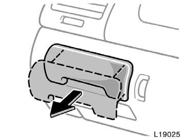 driving. To use the glove box, do this. To open: Pull the lever.