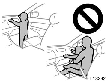 On vehicles with side airbags and curtain shield airbags, do not allow the child to lean against the door or around the door even if the child is seated in the child restraint system.