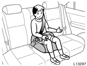 Installation with seat belt (C) Booster seat (A) INFANT SEAT INSTALLATION An infant