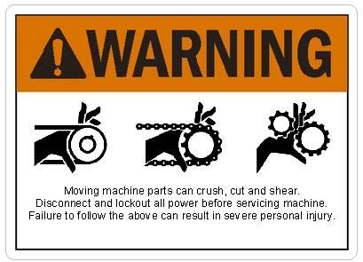The label warns the service personnel to unplug the power supply before attempting any service work on the carton sealer.