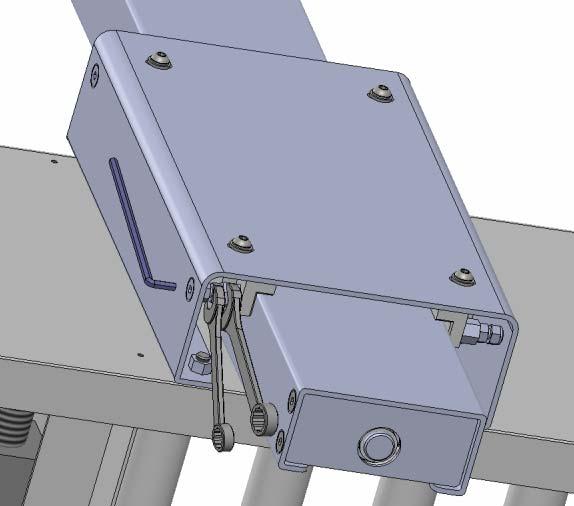 Using A Phillips Screw Driver, Remove Two (2) Screws As Shown Remove Cover Plate Using A 3 Mm Allen Key, A 10 Mm Wrench And A 12 Mm Wrench, Adjust Upper