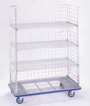 1 LC244-8 24x60 610x1524 214 97.1 LC246-8 24x72 610x1829 249 113.0 LC247-8 Complete with: 4 Shelves. 4 Posts 60 (1524mm) high. 1 Back Screen. 2 End Screens. 4-Swivel Casters (5 (127mm) or 6 (152mm)).