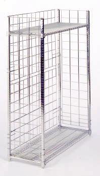 ACCESSORIES ENCLOSURE PANELS BACK SCREENS Chrome Greyseal Stainless Post size Shelf Width Weight 3x3 Mesh 3x3 Mesh 3x3 Mesh In. mm Cat. No. Cat. No. 54 1372 30 762 13 5.