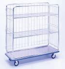 6 3 WRF60 Dolly base tubular cart shown with optional doors. Fully welded back enclosure. Front doors swing 270. Casters not included, review page 16 for load capacity.