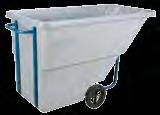 polyethylene bins Leakproof and easy to clean Available with 3/4" treated plywood undercarriage or all-welded