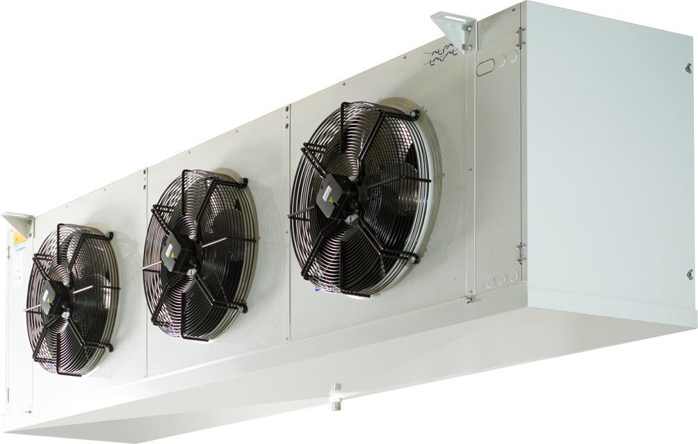 Vertically adjustable drip tray & removable inner drip tray. Hinged side panels. Hot-gas defrost ready. Energy efficient EC fans available. Two-year product guarantee.