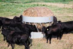 high tensile tubing 21½" Skirting Bale Hoop Feeder Unique bale suspension design keeps your high quality hay off the ground for 20% less waste and