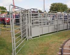 left gate 30" opening for user access Standard sheet metal sides 30" tall with open bars above Overall dimensions are: