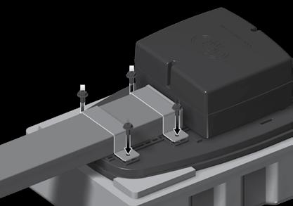 Secure the U-Brackets into position using 4x black M6x12mm screws supplied (Figure
